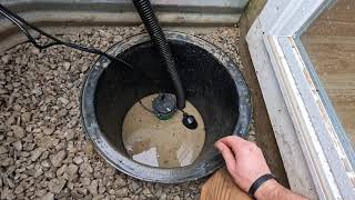 Egress window sump pump