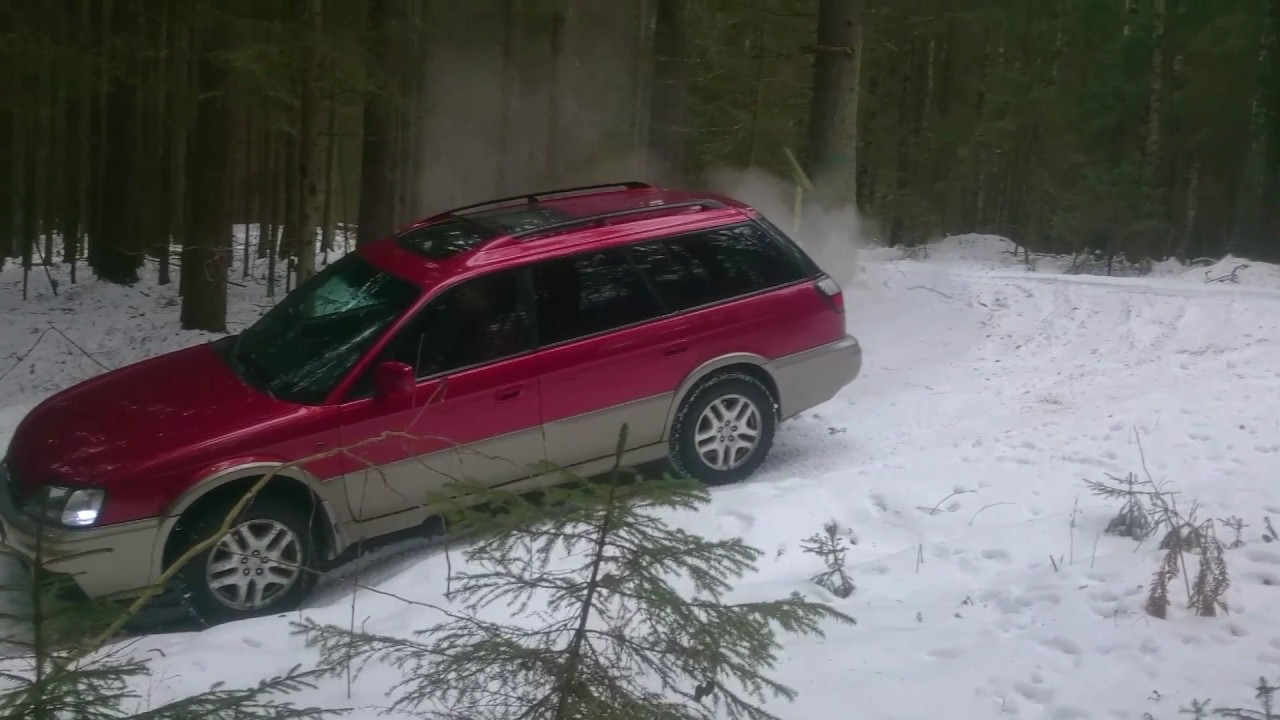 Subaru Outback AWD with VDC snow hill backwards - YouTube