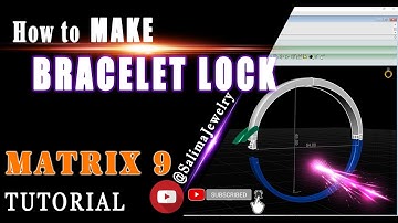 How to make bracelet lock jewelry design in matrix 9 | Jewelry Design Tutorial | 3D Modeling #04