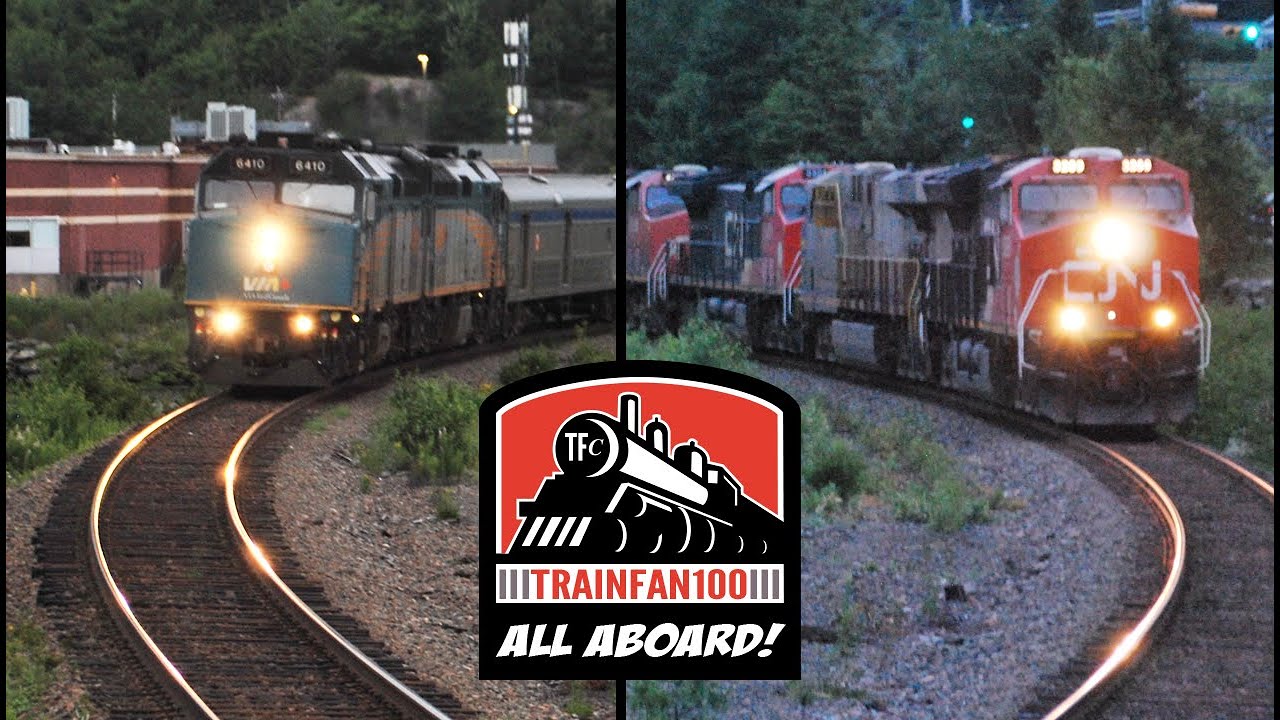 VIA & CN Trains @ Bedford NS 2024-07-11