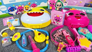 pinkfong | satisfyingly opens cute pink makeup case and Baby Shark Doctor set ASMR