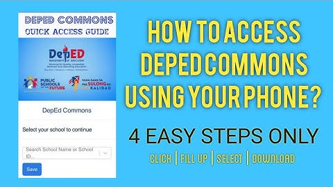 HOW TO ACCESS DEPED COMMONS | Quick and Easy Guide