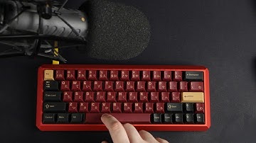 Typing test - Red 5 degree 60% keyboard w/ lubed and filmed Tealios V2 and GMK Red Samurai keycaps