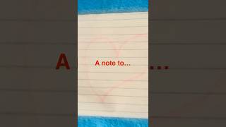 A Note to.. Thank You!