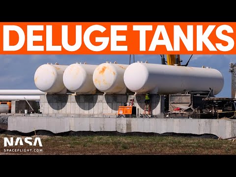 New Deluge Tank Farm Installed | SpaceX Boca Chica