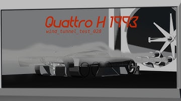 1993 Quattro Heckantrieb Wind Tunnel Test - Blender Car Animation