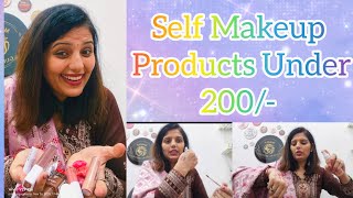 Self Makeup Products Under 200/- 😄|| Zudio Brand Ka Makeup Collection #dailyvlog #makeup #zudio 