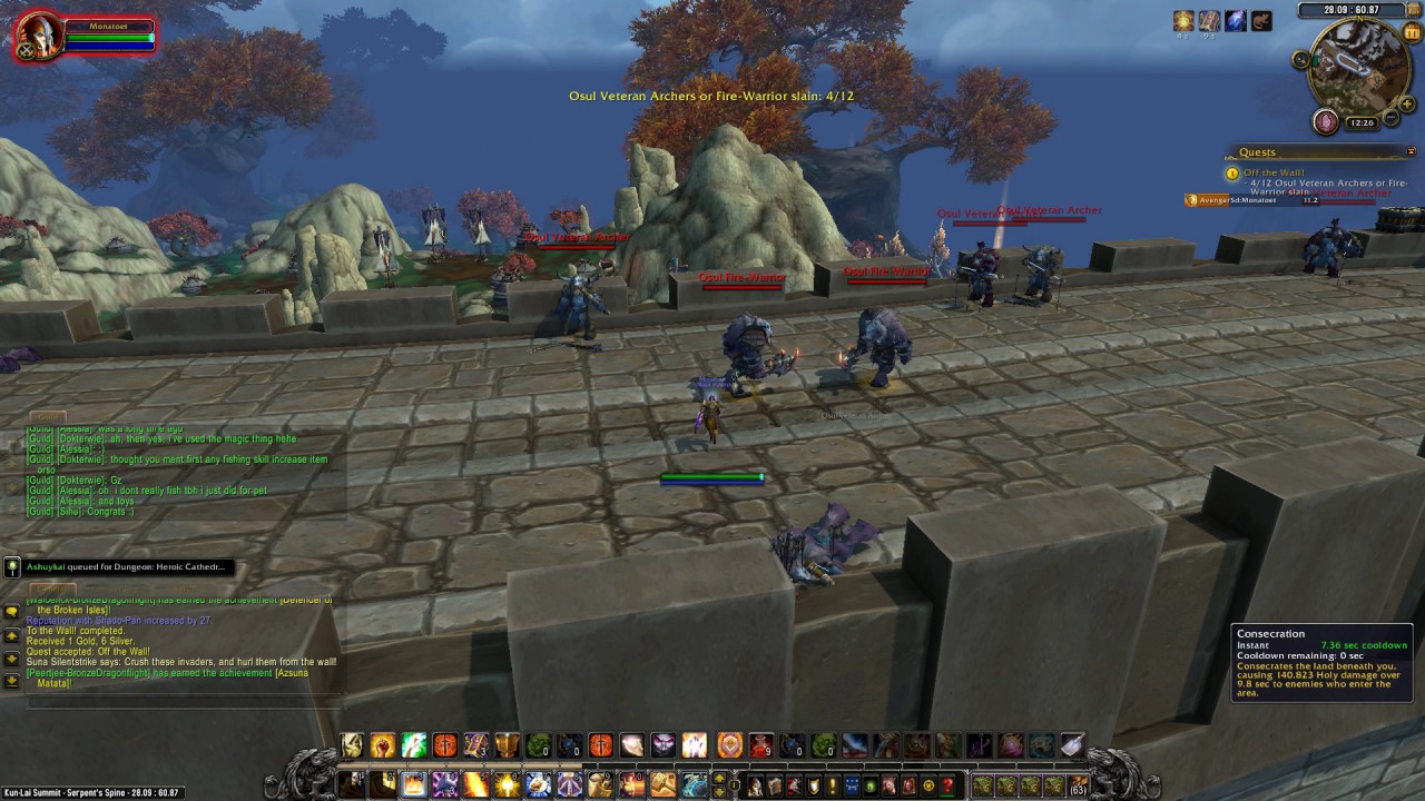 Pandaria Quest 139: Off the Wall! (WoW, human, Paladin)