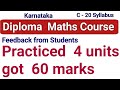Engineering mathematics | Diploma maths question paper May 2024 | c 20 syllabus | 20SC01T | dte