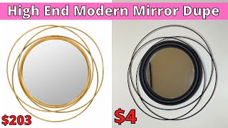 High End Wall Mirror Dupe/Dollar Tree Modern DIY Mirror/Modern Home Decor