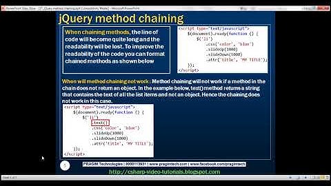 jQuery method chaining