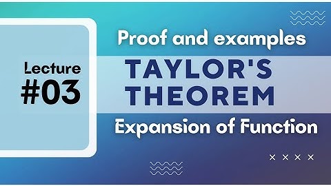 L-10 | B.Sc. 1st Semester | Taylor