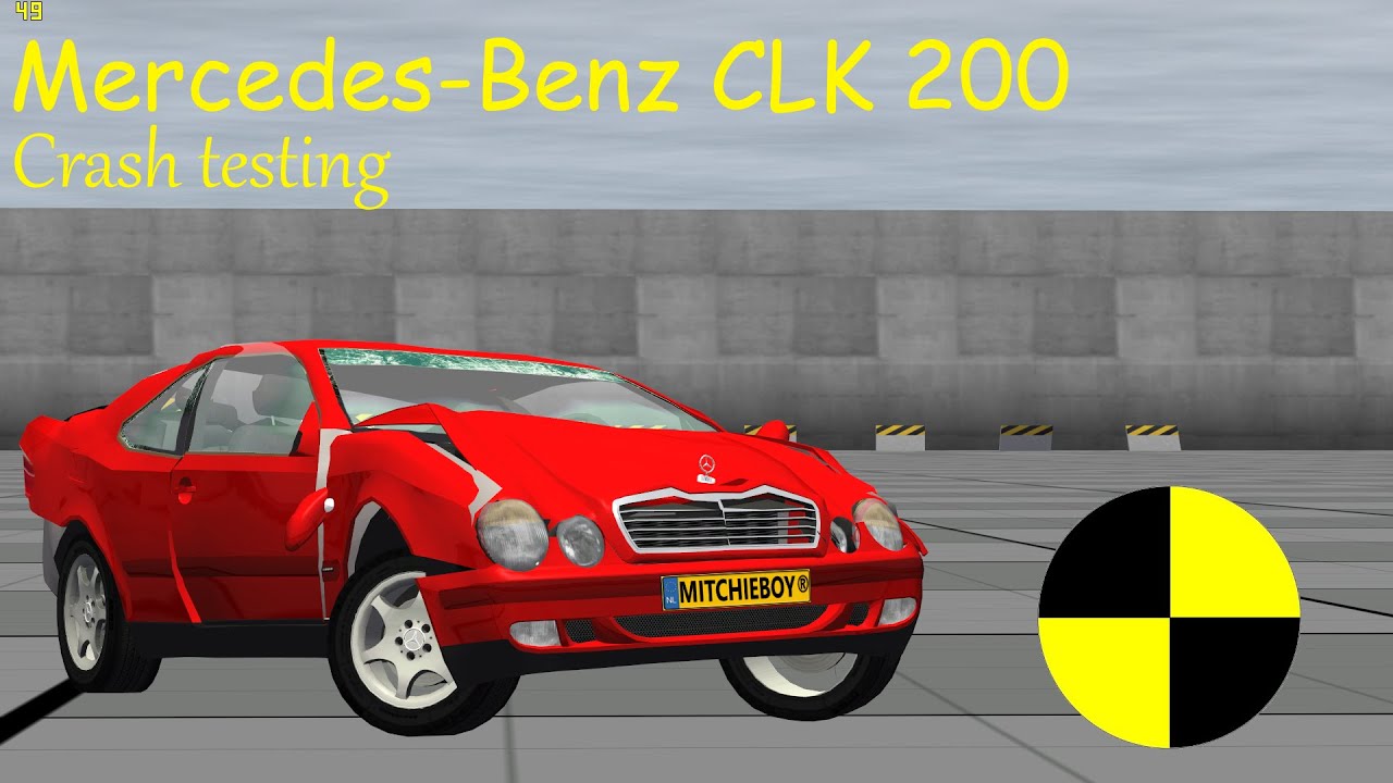 Mercedes-Benz CLK 208 beta crash testing - YouTube