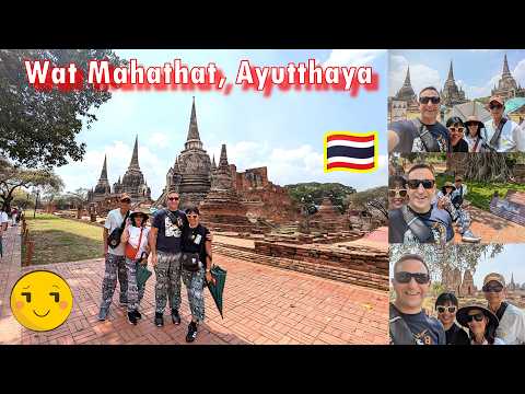 Exploring Wat Mahathat Ayutthaya Walking Tour Unveiling The Famous Buddha Head In Tree Roots 🇹🇭