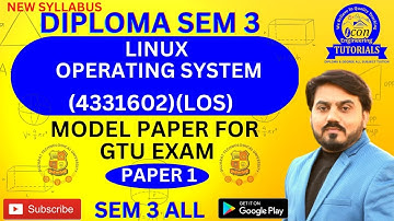 LINUX  OPERATING SYSTEM IMP MODEL PAPER FOR GTU EXAM || DIPLOMA SEM 3 IT IMP FOR GTU EXAM #gtuimp
