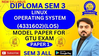 LINUX OPERATING SYSTEM IMP MODEL PAPER FOR GTU EXAM || DIPLOMA SEM 3 IT IMP FOR GTU EXAM #gtuimp