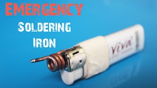 How to make a EMERGENCY SOLDERING IRON by a Lighter - Easy-to-Make - Just5mins