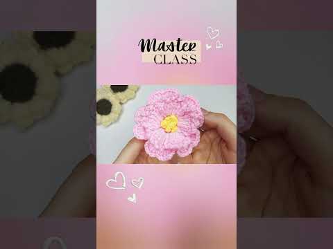 🩷🧶 #цветоккрючком #вязание #вязаныйцветок #амигуруми #урокивязания #цветы #декор #рукоделие #crochet