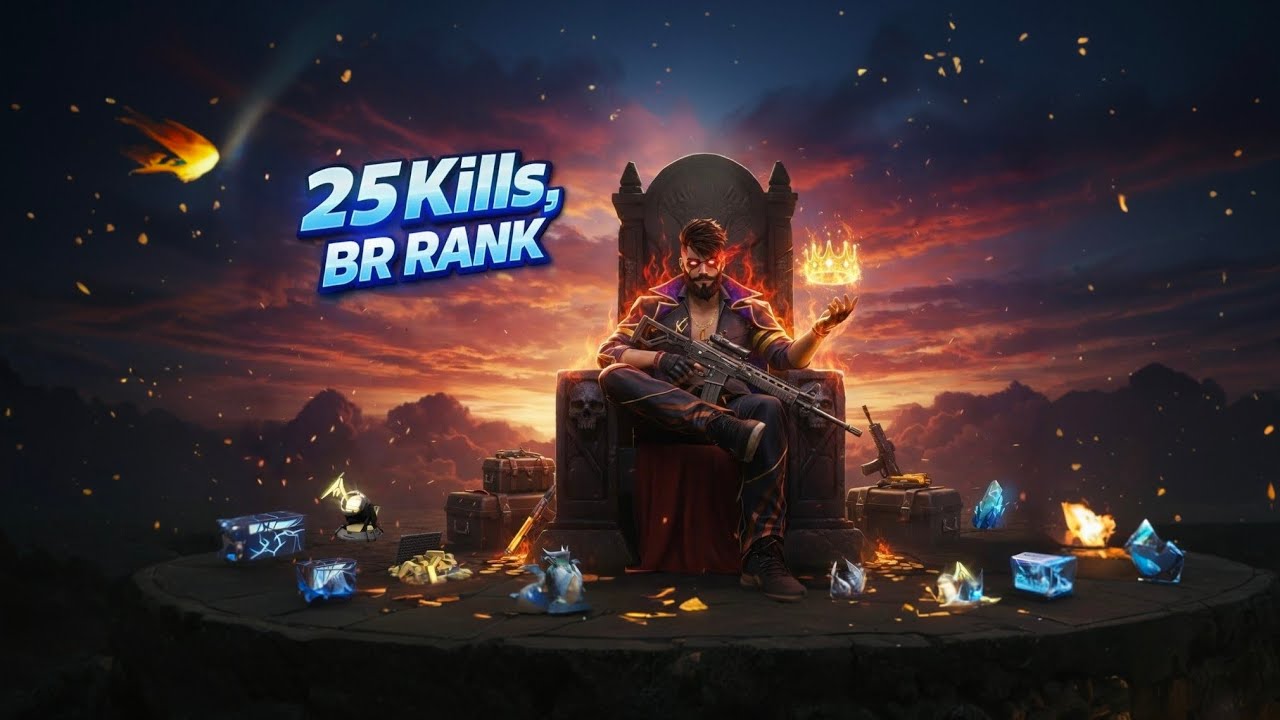 25 Kills 🥵😱  AWM+ UMP +  99% Headshot Rate 💯 % Full Gameplay I 📲唐{ Vivo V50 }Top-1 Free Fire Max 💀