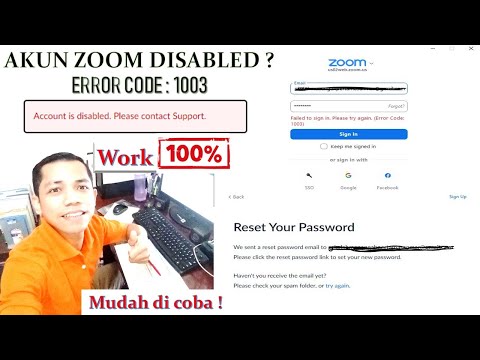 HOW TO OVERCOME ZOOM DISABLED ACCOUNT (ERROR CODE 1003)