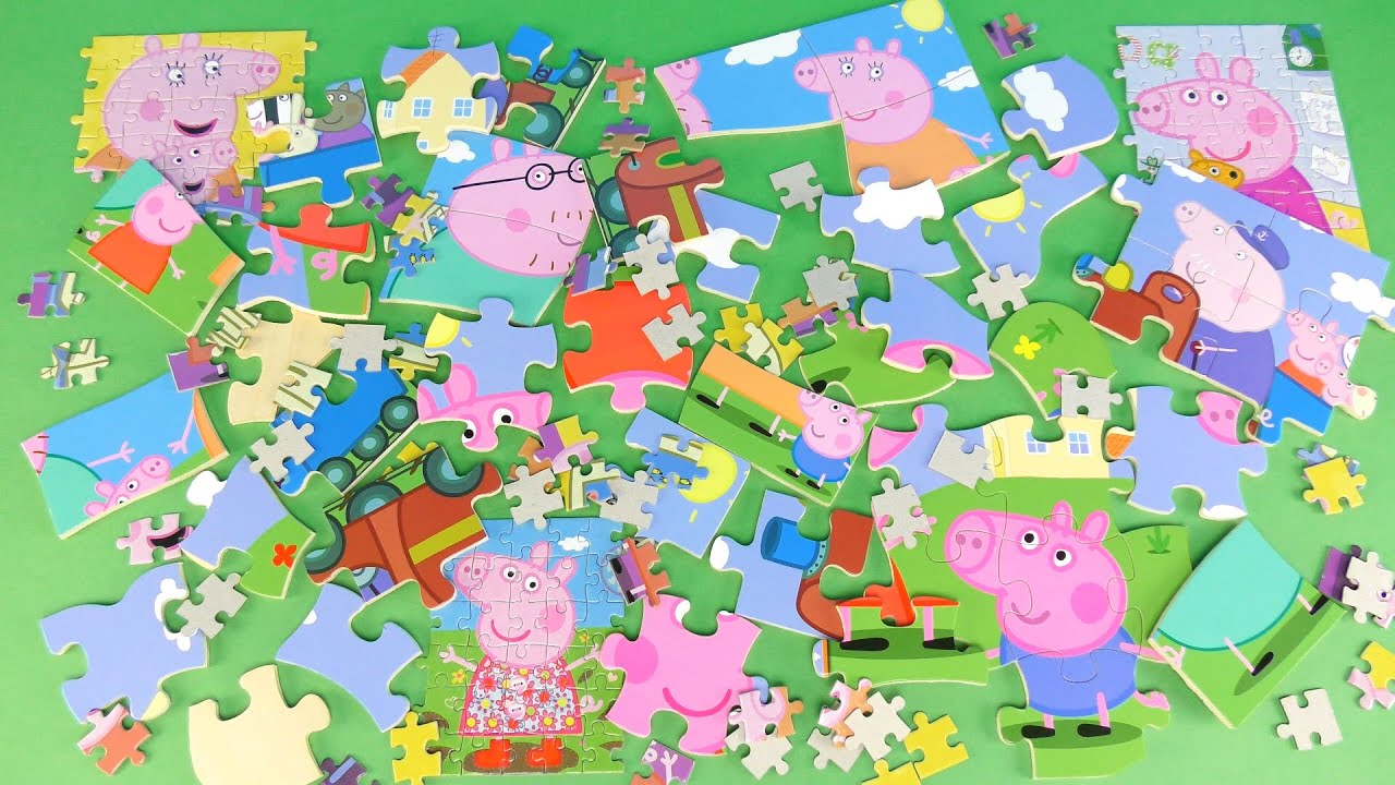 Peppa Pig Puzzles Compilation video for kids - YouTube