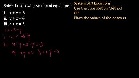 System of Equations Video Solution 4
