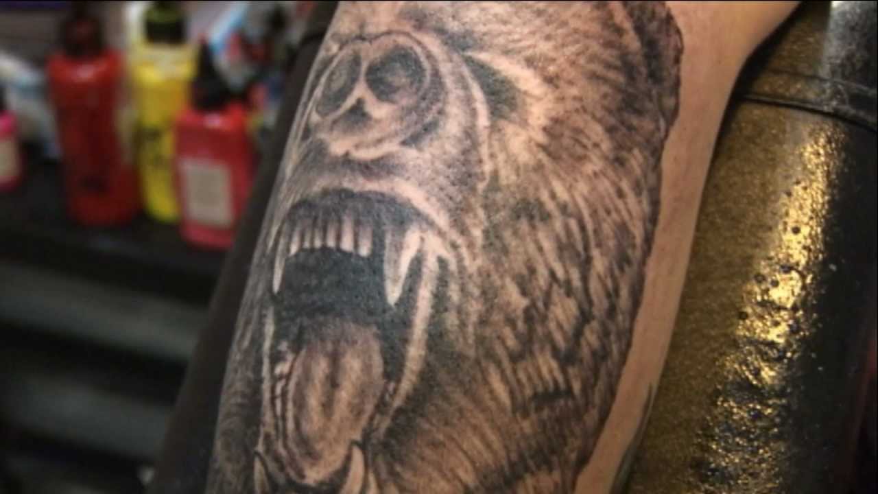 Tattoo Sessions Mikeys Sweet Bear Forearm Tattoo Procedure Full