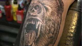 Tattoo Sessions: Mikeys Sweet Bear Forearm Tattoo Procedure FULL!