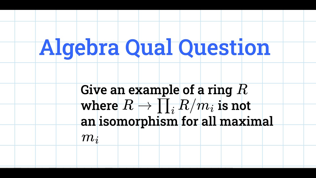 Algebra Qual Question: Regular Functions vs. Arbitrary functions