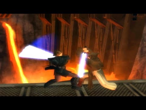 Star Wars Ep3 PS2 Anakin Skywalker Vs Obi Wan Kenobi Ep4 Duel Mode HD 