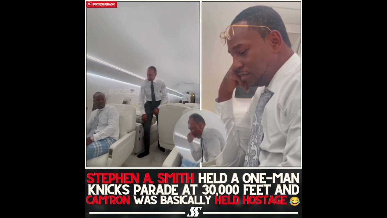 CAM'RON SUFFERED THROUGH STEPHEN A. SMITH'S ENTIRE PRIVATE JET KNICKS CELEBRATION!