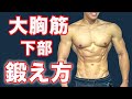 【筋トレ】大胸筋下部の鍛え方！