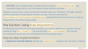 Solving the Grails Sortable Column Issue