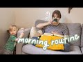 MORNING MOM ROUTINE | slow mornings, toddler in a tiny house + everyday mom look