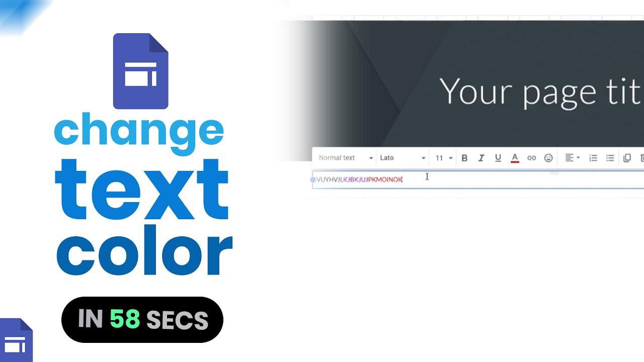 How to Change Text Color on Google Sites [easy] - YouTube