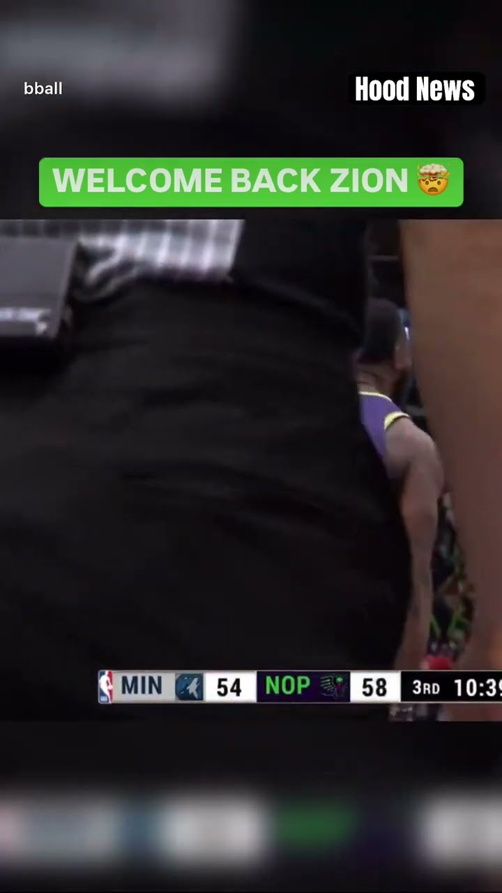 Welcome back #hoodnews #zionwilliamson #pelicans #NBA #basketball #shortvideo #omg #how #wow #dunk