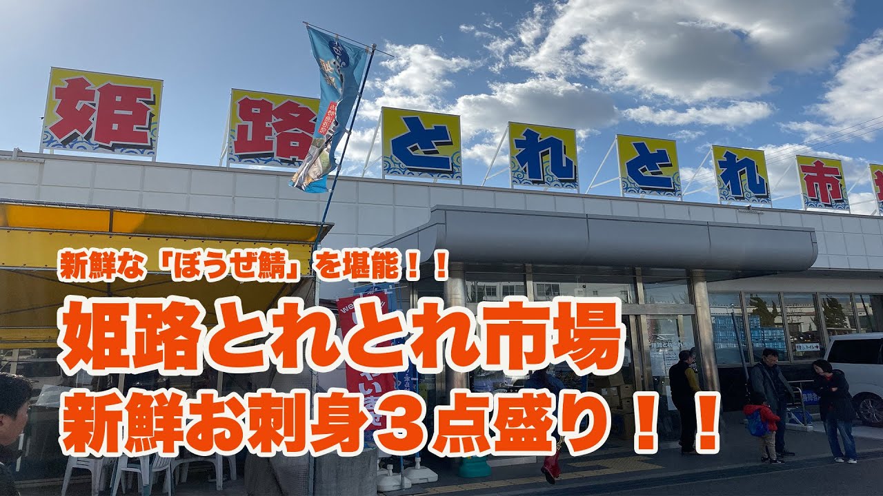 【姫路】旬で新鮮な「ぼうぜ鯖」を堪能！ワンコインお刺身３点盛り！【姫路とれとれ市場】