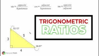 Trig Ratios - Finding Sine, Cosine, and Tangent of a 3-4-5 Right Triangle