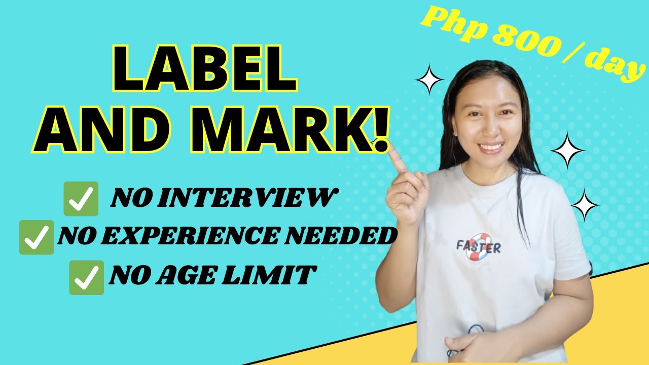 TRAINING WITH SALARY UP To Php 800 day LABELING AND MARKING JOB 