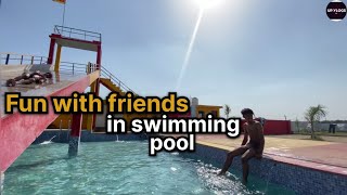 Fun with friends in swimming pool 🌊#vlog