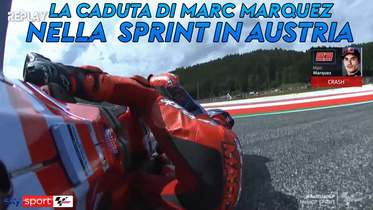 Marc Marquez, la caduta nella Sprint di MotoGP in Austria - YouTube