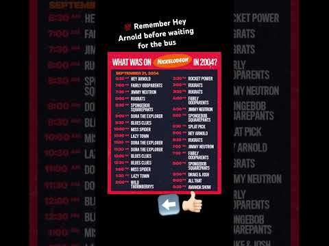 2004 Nickelodeon Program Schedule