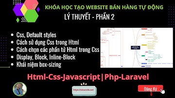 Lý thuyết - Lập trình fullstack website bán hàng tự động với Html, Css, Javascript | Php, Laravel #2