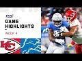 Chiefs vs. Lions Week 4 Highlights | NFL 2019