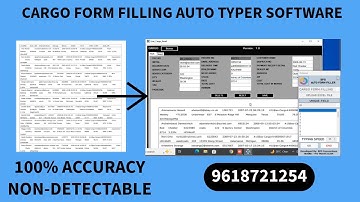 Cargo Form Filling Auto Typing Software | Form Filling Auto Typing Software for Cargo Data Entry