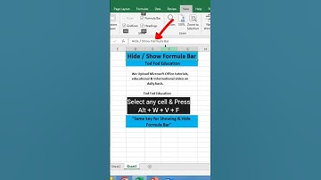 Hide & Show Formula Bar in #microsoft  #excel #msexcel #shorts #computer #education #tricks