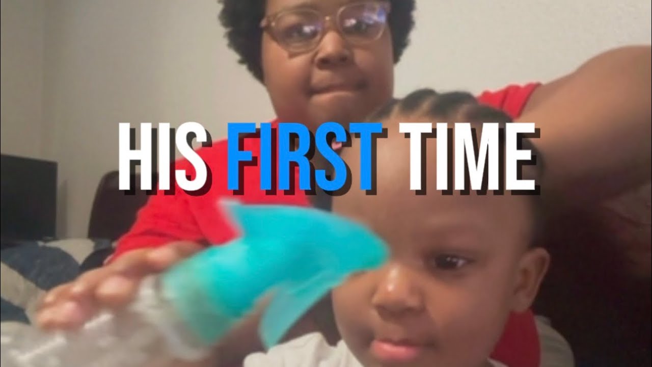 braiding his hair for the first time | real motherhood first 