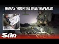 Hamas hospital base revealed as IDF video shows lair filled with guns, grenades and rockets image