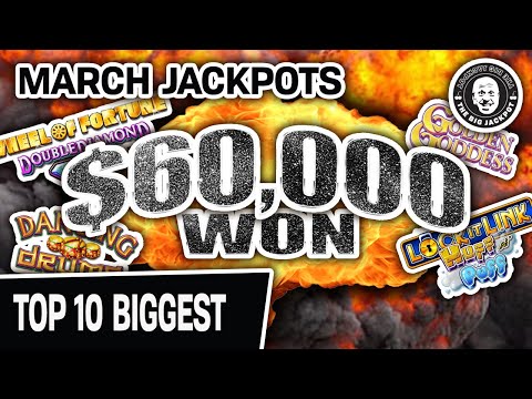 😱 MASSIVE! I Won $60,000 PLAYING SLOTS Before the Outbreak 😷 TOP 10 March JACKPOTS - Stay Safe!