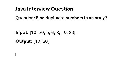 #6 Find duplicate numbers in an array? | Find duplicate elements in an array